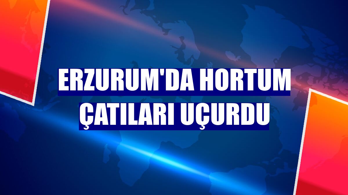 Erzurum'da hortum çatıları uçurdu