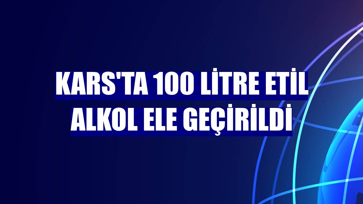 Kars'ta 100 litre etil alkol ele geçirildi