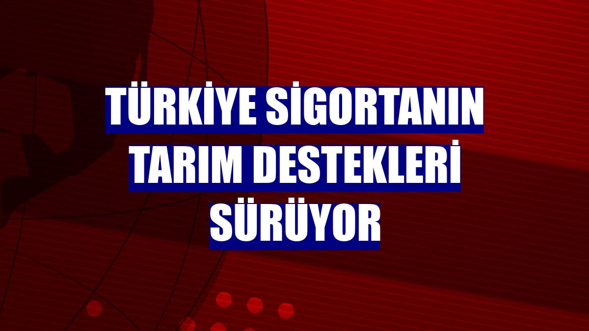 Türkiye Sigortanın tarım destekleri sürüyor