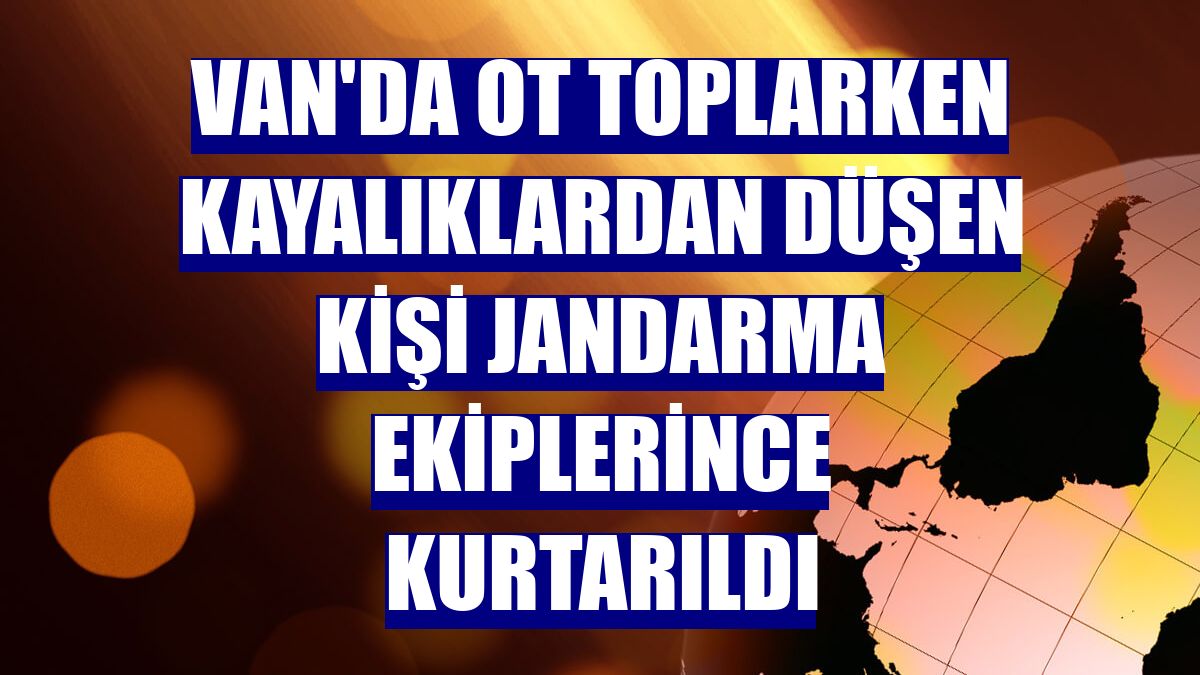 Van'da ot toplarken kayalıklardan düşen kişi jandarma ekiplerince kurtarıldı