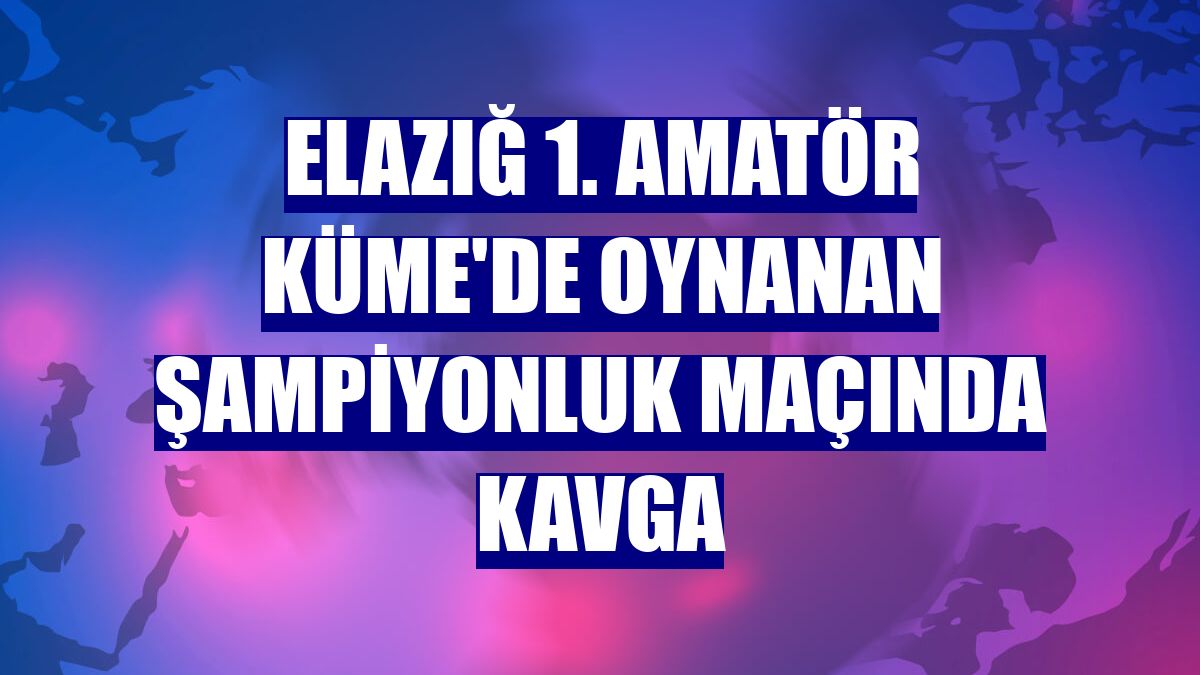 Elazığ 1. Amatör Küme'de oynanan şampiyonluk maçında kavga