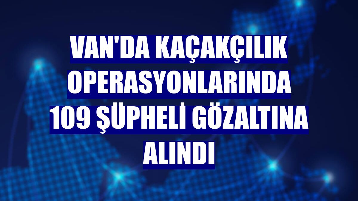 Van'da kaçakçılık operasyonlarında 109 şüpheli gözaltına alındı