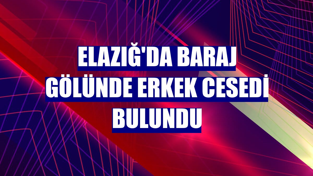 Elazığ'da baraj gölünde erkek cesedi bulundu