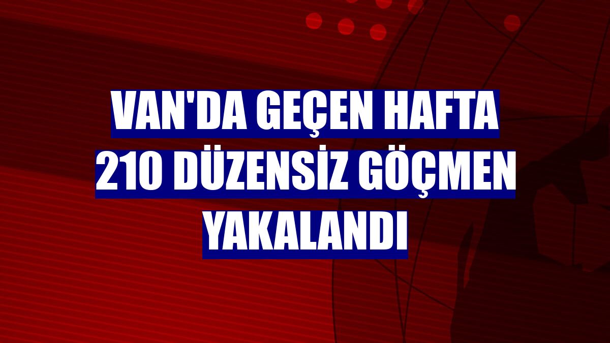 Van'da geçen hafta 210 düzensiz göçmen yakalandı