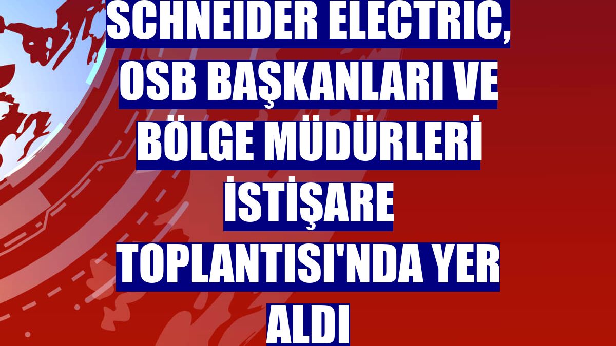 Schneider Electric, OSB Başkanları ve Bölge Müdürleri İstişare Toplantısı'nda yer aldı