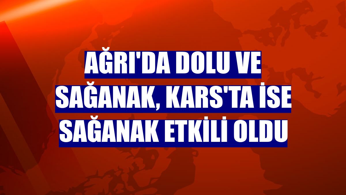 Ağrı'da dolu ve sağanak, Kars'ta ise sağanak etkili oldu