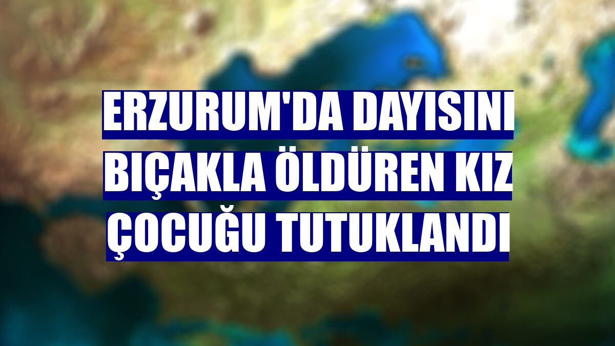 Erzurum'da dayısını bıçakla öldüren kız çocuğu tutuklandı