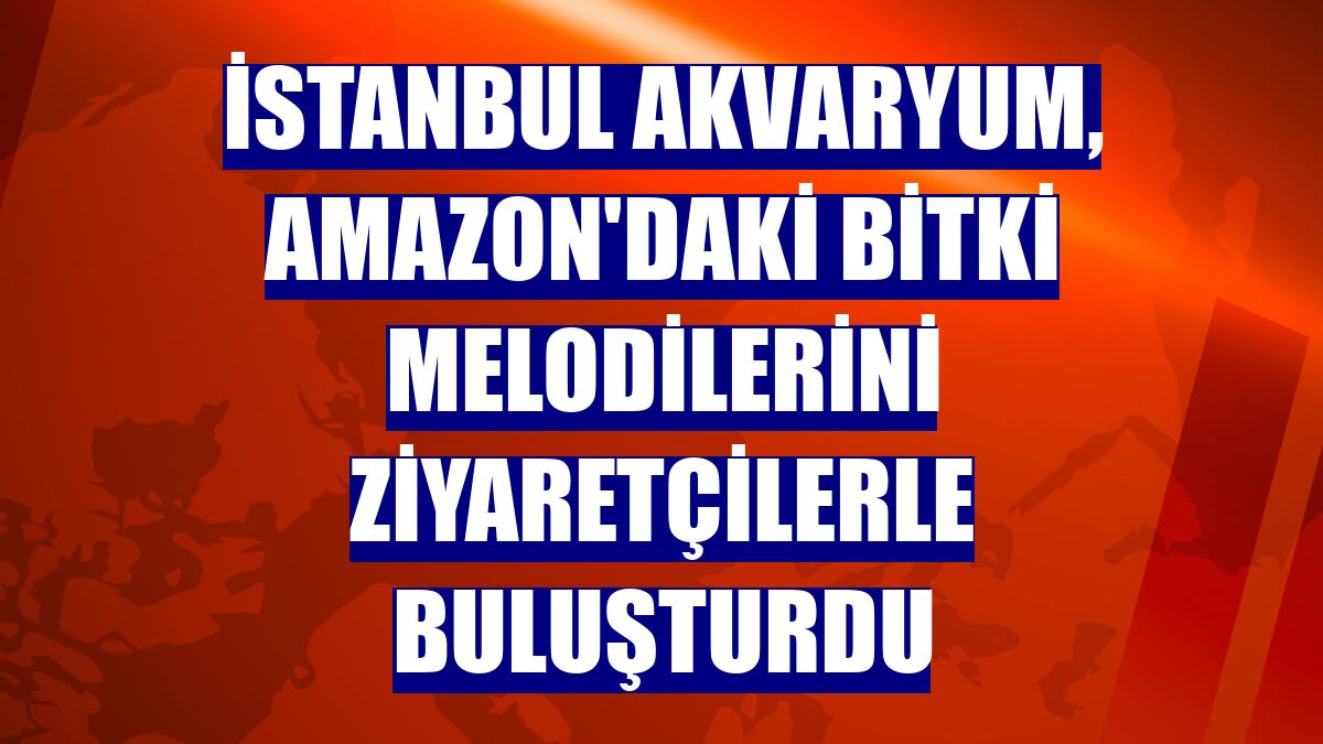İstanbul Akvaryum, Amazon'daki bitki melodilerini ziyaretçilerle buluşturdu
