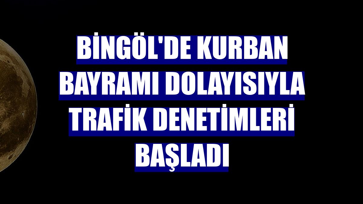 Bingöl'de Kurban Bayramı dolayısıyla trafik denetimleri başladı