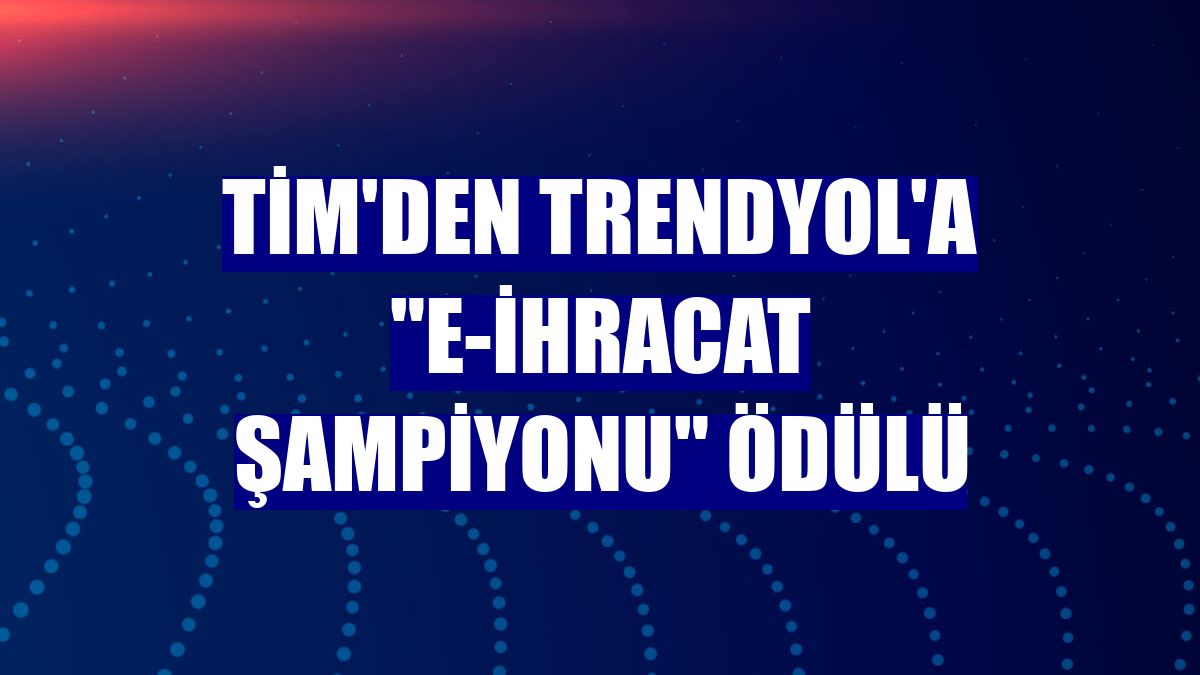 TİM'den Trendyol'a "e-ihracat şampiyonu" ödülü