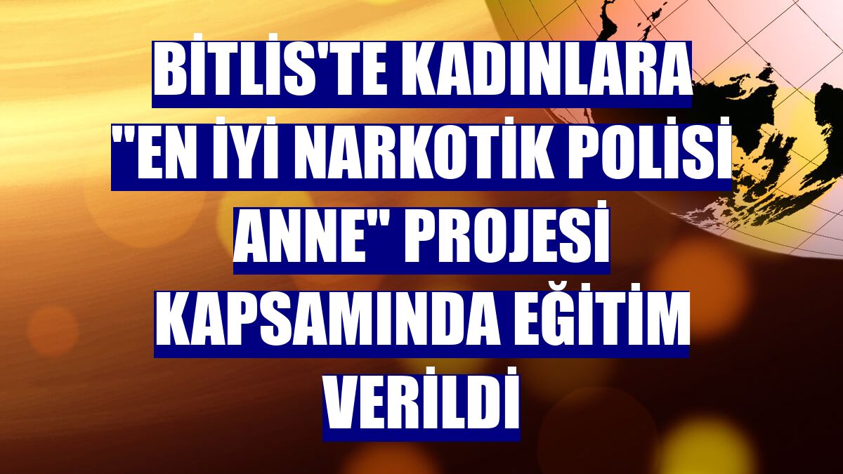 Bitlis'te kadınlara "En İyi Narkotik Polisi Anne" projesi kapsamında eğitim verildi