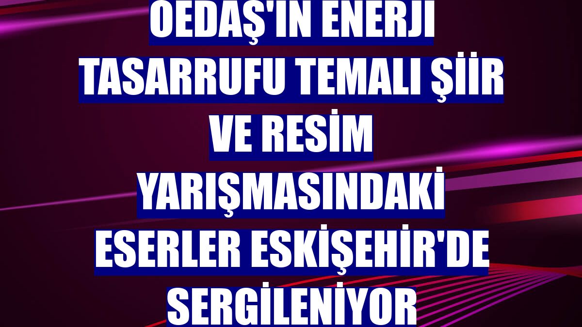 OEDAŞ'ın enerji tasarrufu temalı şiir ve resim yarışmasındaki eserler Eskişehir'de sergileniyor