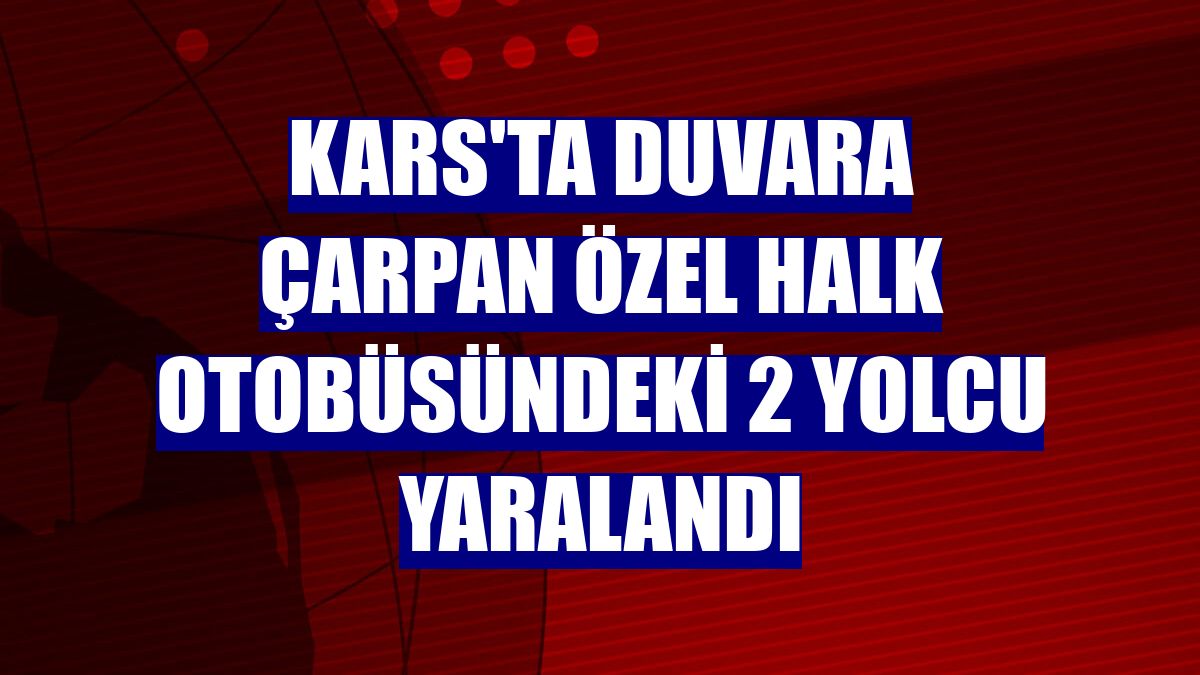 Kars'ta duvara çarpan özel halk otobüsündeki 2 yolcu yaralandı