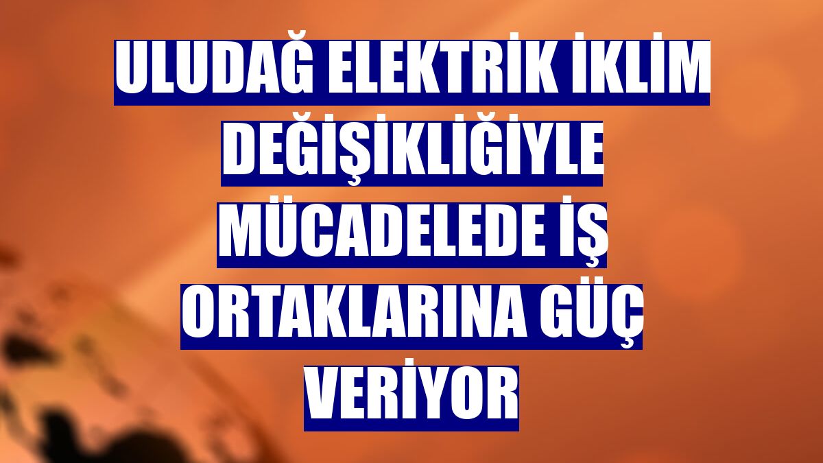 Uludağ Elektrik iklim değişikliğiyle mücadelede iş ortaklarına güç veriyor