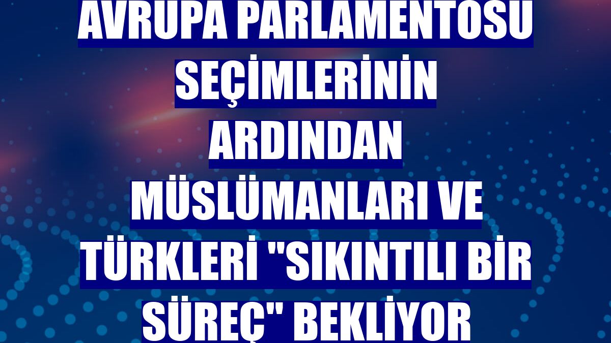 Avrupa Parlamentosu seçimlerinin ardından Müslümanları ve Türkleri "sıkıntılı bir süreç" bekliyor