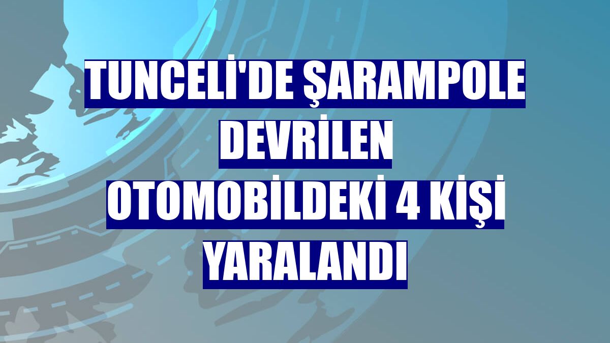 Tunceli'de şarampole devrilen otomobildeki 4 kişi yaralandı