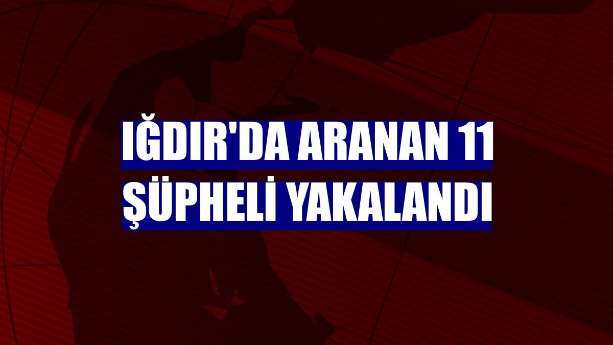 Iğdır'da aranan 11 şüpheli yakalandı