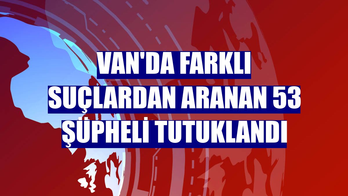 Van'da farklı suçlardan aranan 53 şüpheli tutuklandı