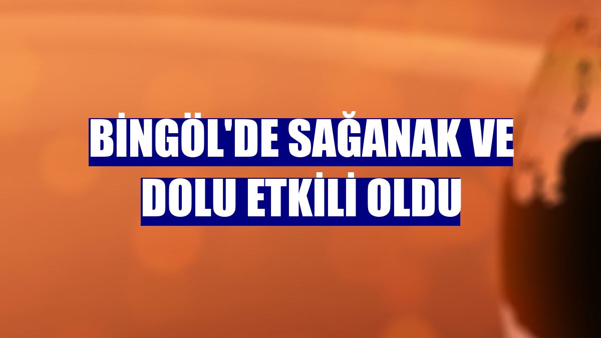 Bingöl'de sağanak ve dolu etkili oldu