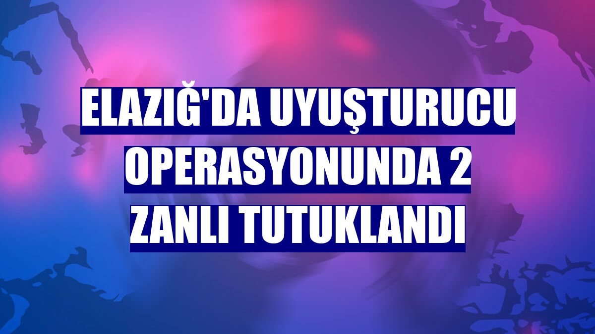 Elazığ'da uyuşturucu operasyonunda 2 zanlı tutuklandı