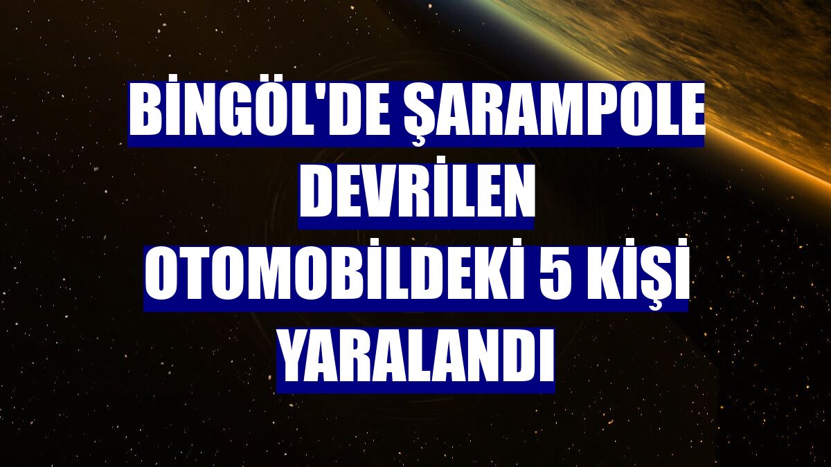 Bingöl'de şarampole devrilen otomobildeki 5 kişi yaralandı