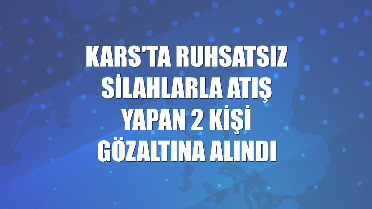 Kars'ta ruhsatsız silahlarla atış yapan 2 kişi gözaltına alındı