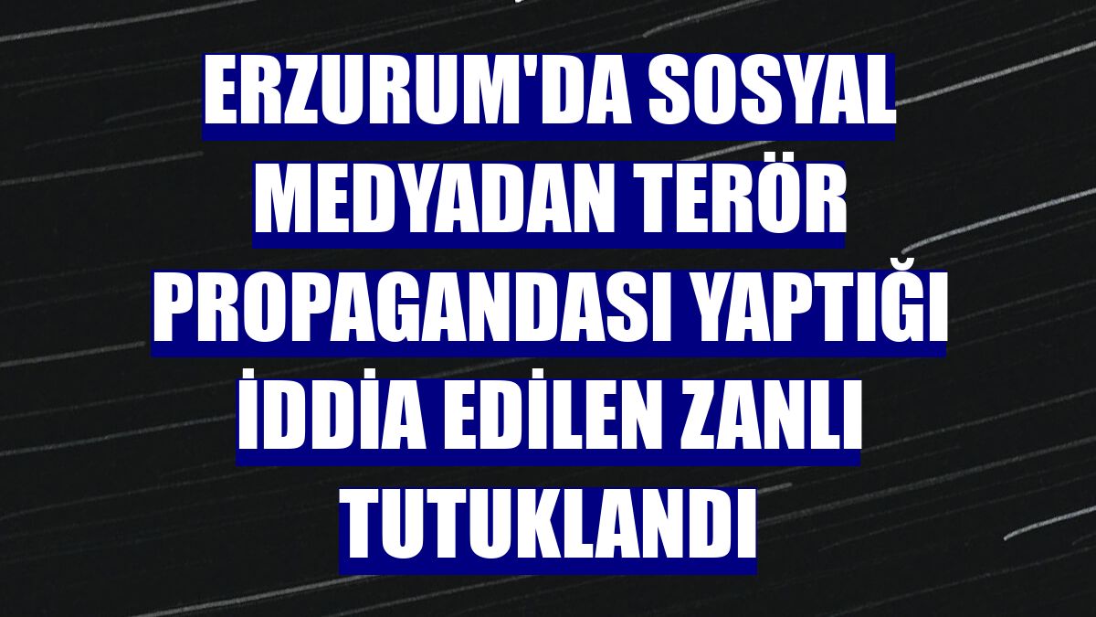 Erzurum'da sosyal medyadan terör propagandası yaptığı iddia edilen zanlı tutuklandı