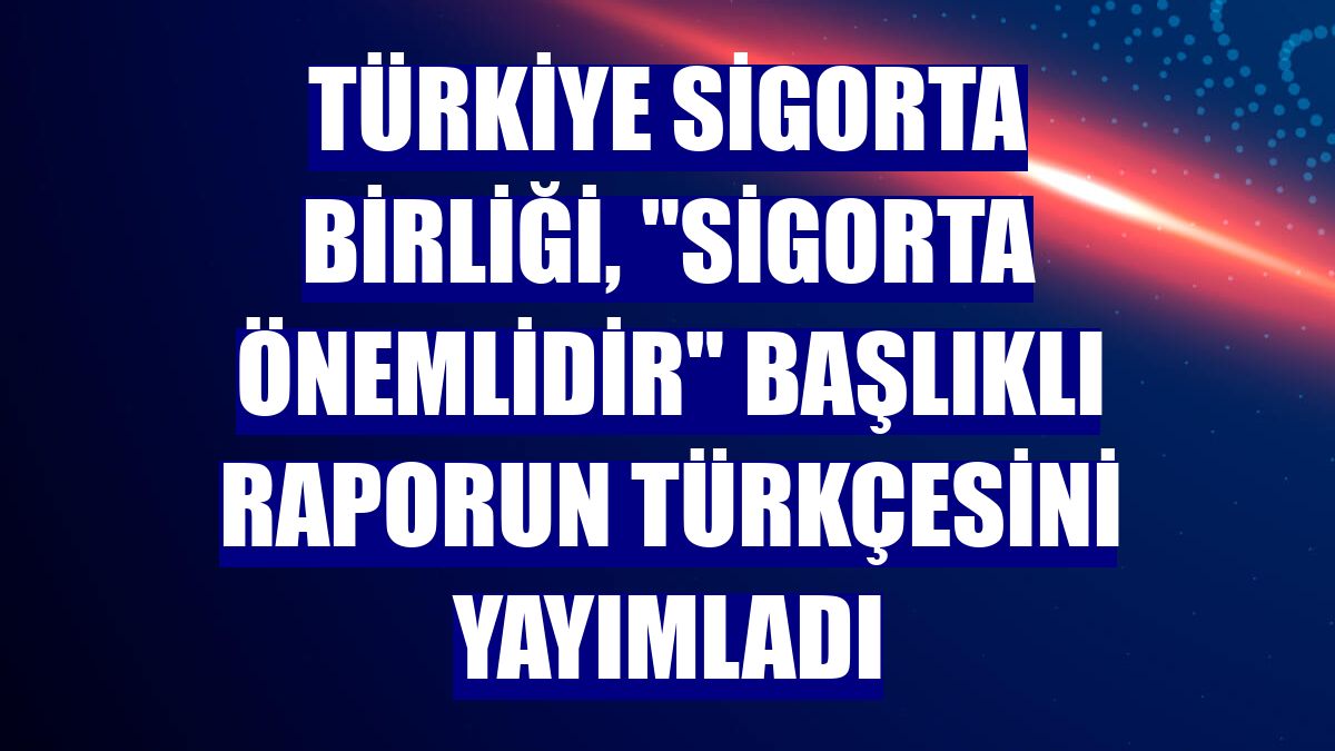 Türkiye Sigorta Birliği, "Sigorta Önemlidir" başlıklı raporun Türkçesini yayımladı