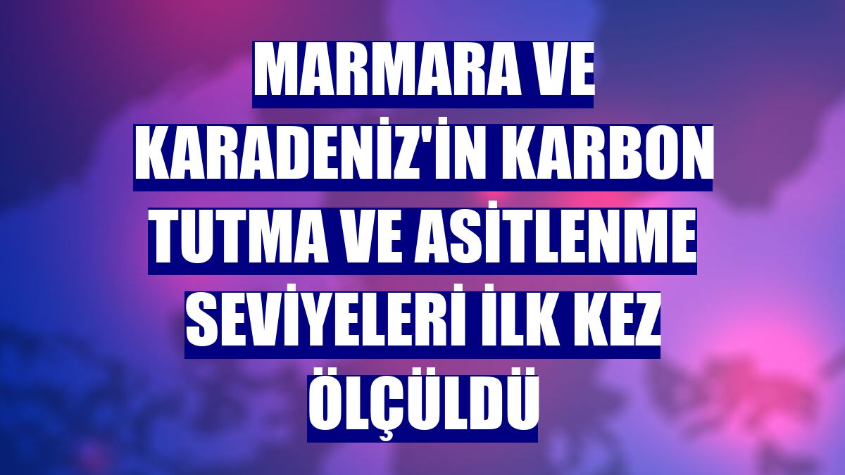 Marmara ve Karadeniz'in karbon tutma ve asitlenme seviyeleri ilk kez ölçüldü