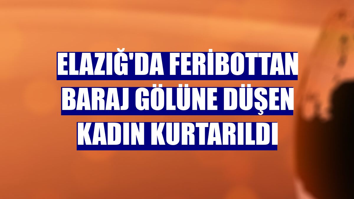 Elazığ'da feribottan baraj gölüne düşen kadın kurtarıldı