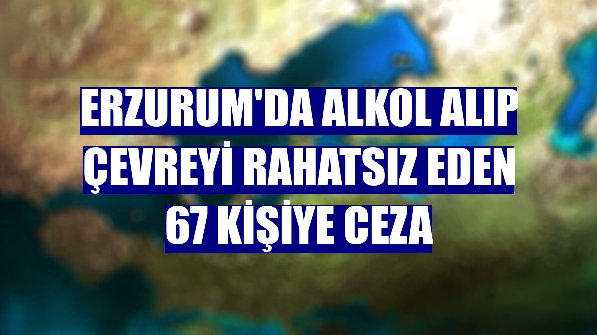 Erzurum'da alkol alıp çevreyi rahatsız eden 67 kişiye ceza