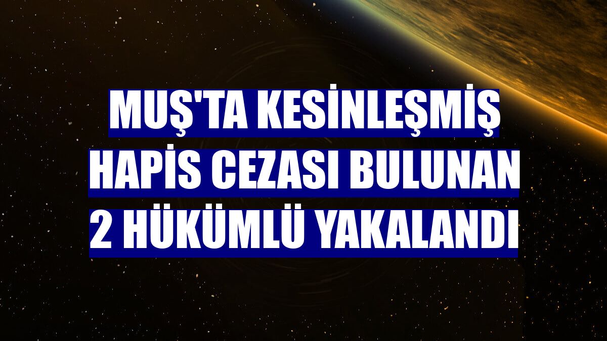 Muş'ta kesinleşmiş hapis cezası bulunan 2 hükümlü yakalandı