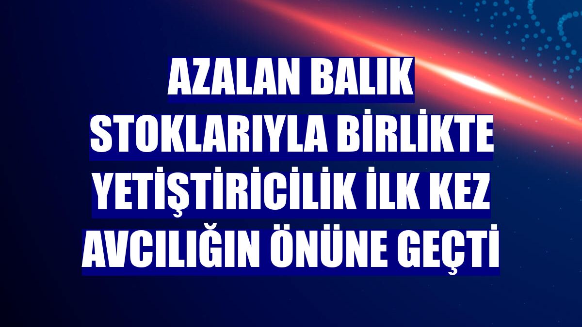 Azalan balık stoklarıyla birlikte yetiştiricilik ilk kez avcılığın önüne geçti