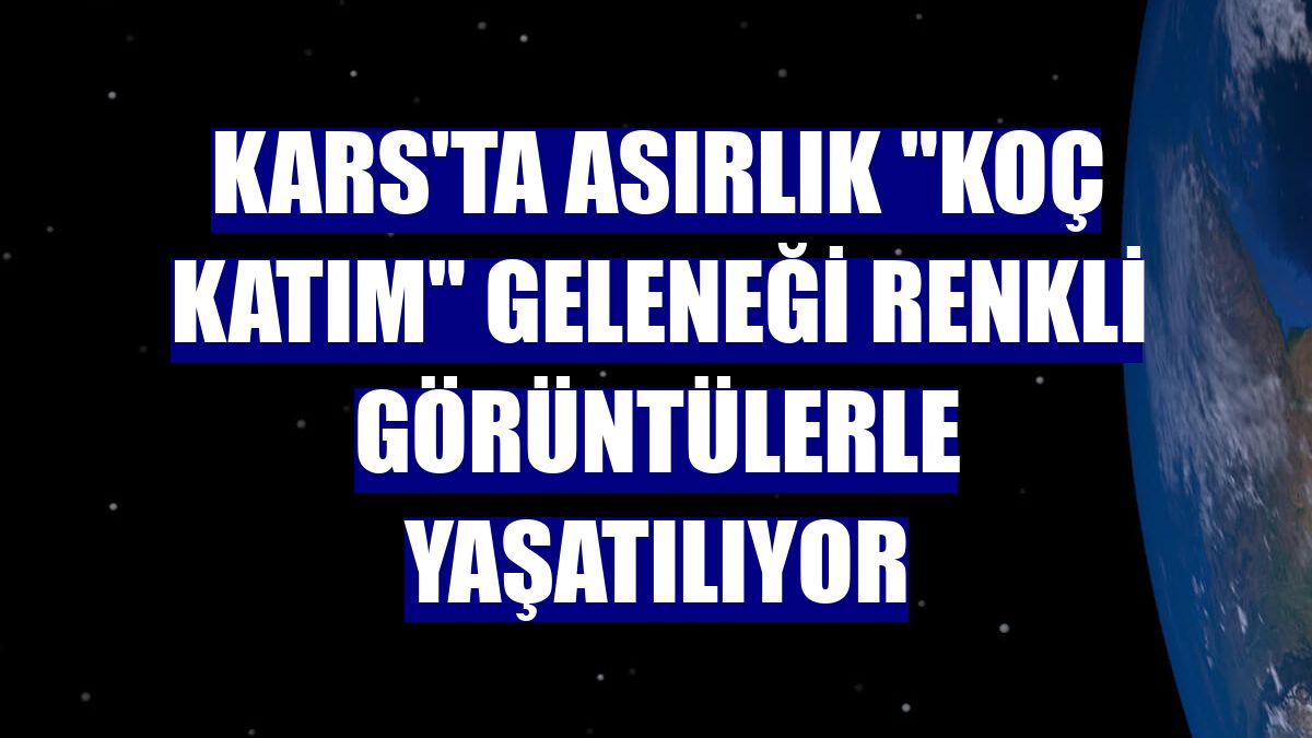 Kars'ta asırlık "koç katım" geleneği renkli görüntülerle yaşatılıyor