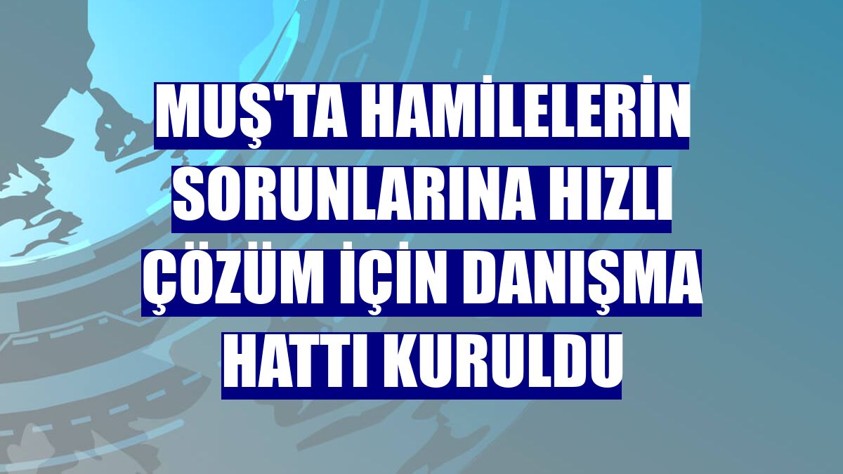 Muş'ta hamilelerin sorunlarına hızlı çözüm için danışma hattı kuruldu