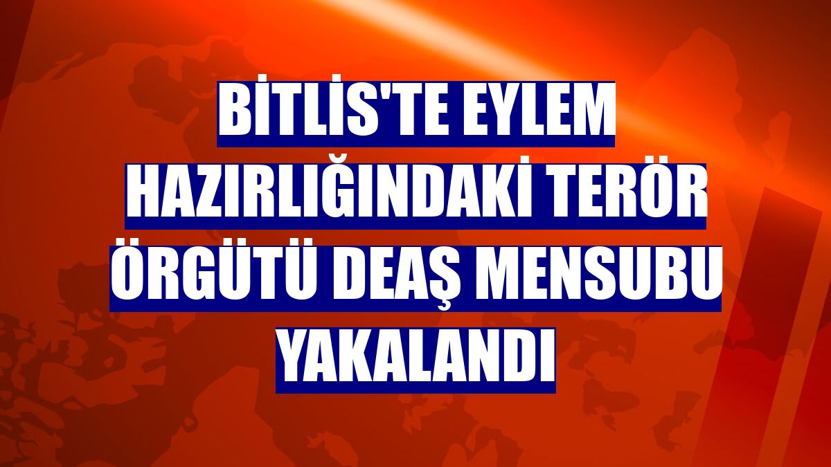 Bitlis'te eylem hazırlığındaki terör örgütü DEAŞ mensubu yakalandı