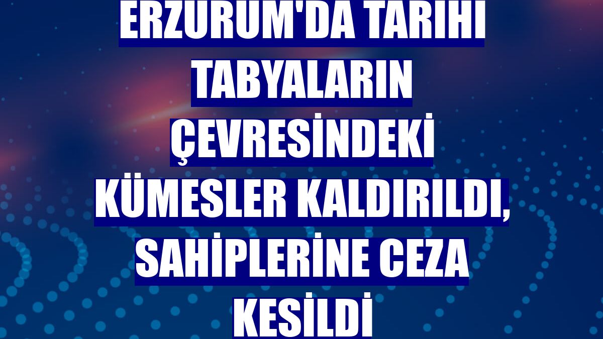 Erzurum'da tarihi tabyaların çevresindeki kümesler kaldırıldı, sahiplerine ceza kesildi