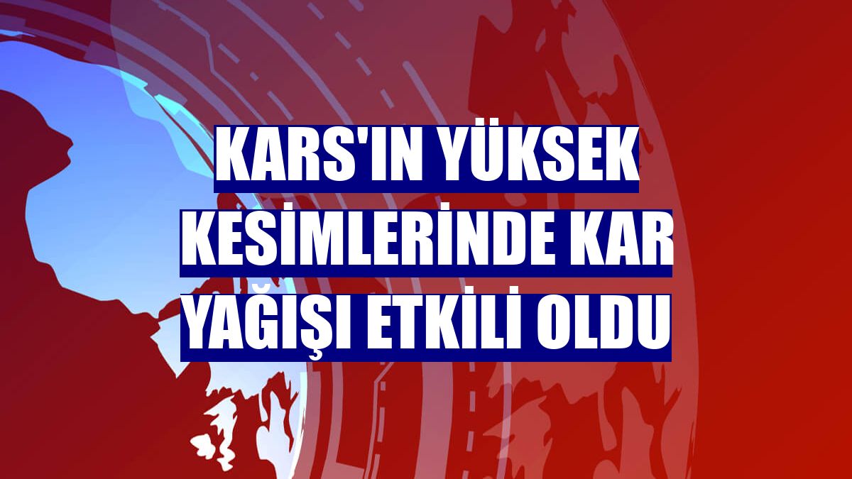 Kars'ın yüksek kesimlerinde kar yağışı etkili oldu