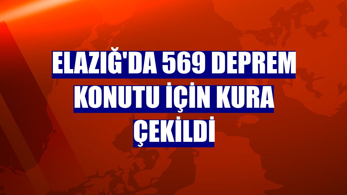 Elazığ'da 569 deprem konutu için kura çekildi