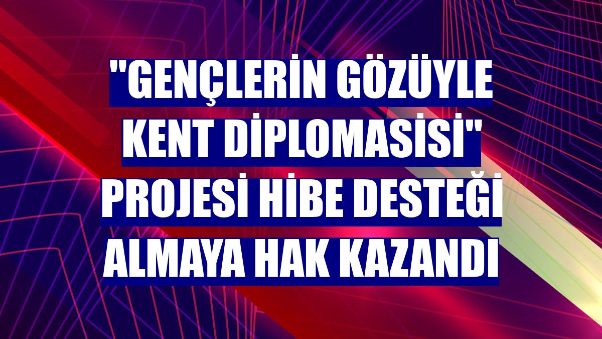 "Gençlerin Gözüyle Kent Diplomasisi" projesi hibe desteği almaya hak kazandı