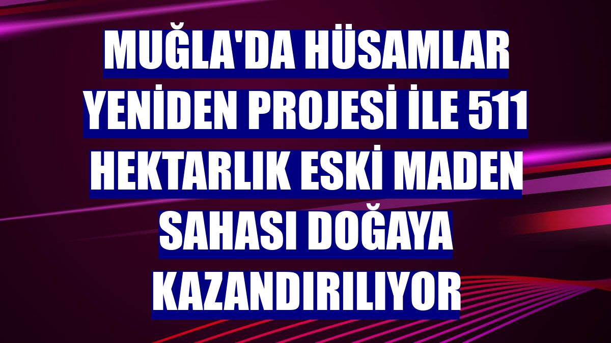 Muğla'da Hüsamlar Yeniden Projesi ile 511 hektarlık eski maden sahası doğaya kazandırılıyor