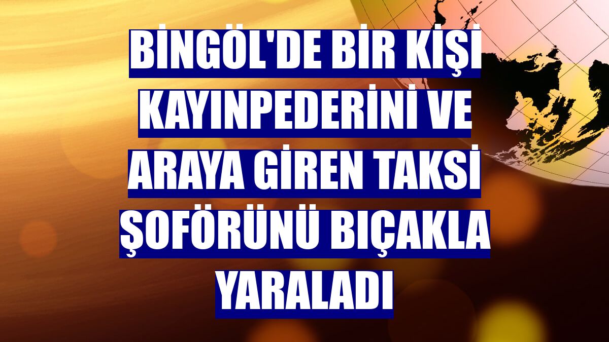 Bingöl'de bir kişi kayınpederini ve araya giren taksi şoförünü bıçakla yaraladı