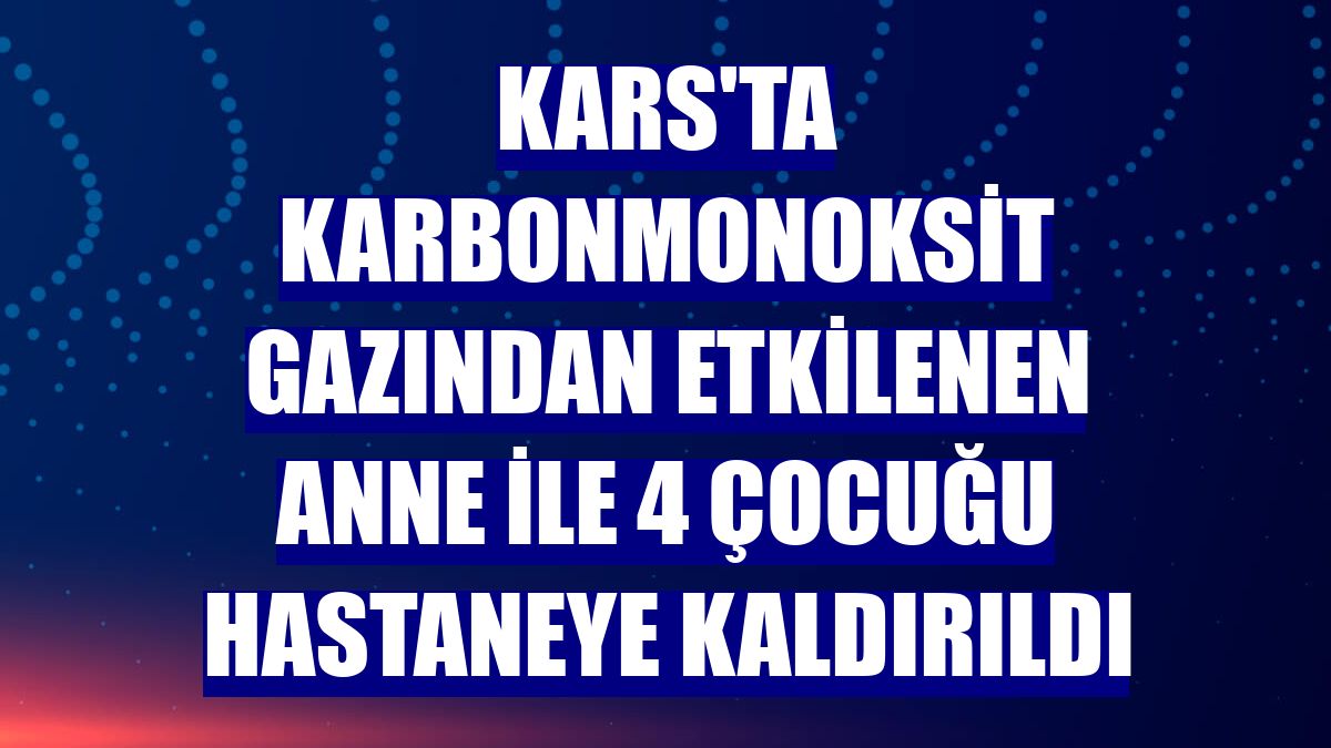 Kars'ta karbonmonoksit gazından etkilenen anne ile 4 çocuğu hastaneye kaldırıldı