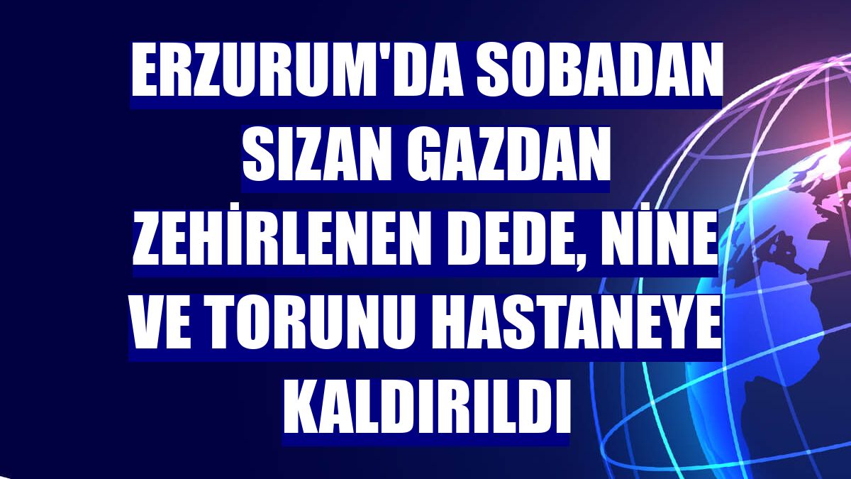 Erzurum'da sobadan sızan gazdan zehirlenen dede, nine ve torunu hastaneye kaldırıldı
