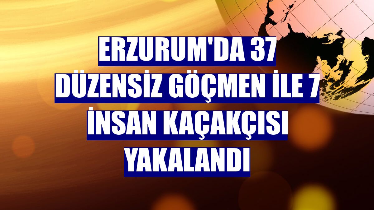 Erzurum'da 37 düzensiz göçmen ile 7 insan kaçakçısı yakalandı