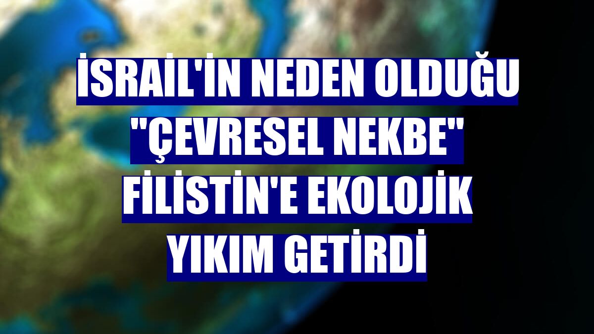 İsrail'in neden olduğu "çevresel Nekbe" Filistin'e ekolojik yıkım getirdi