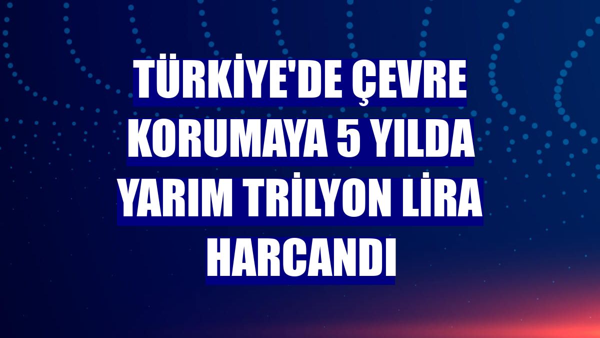 Türkiye'de çevre korumaya 5 yılda yarım trilyon lira harcandı