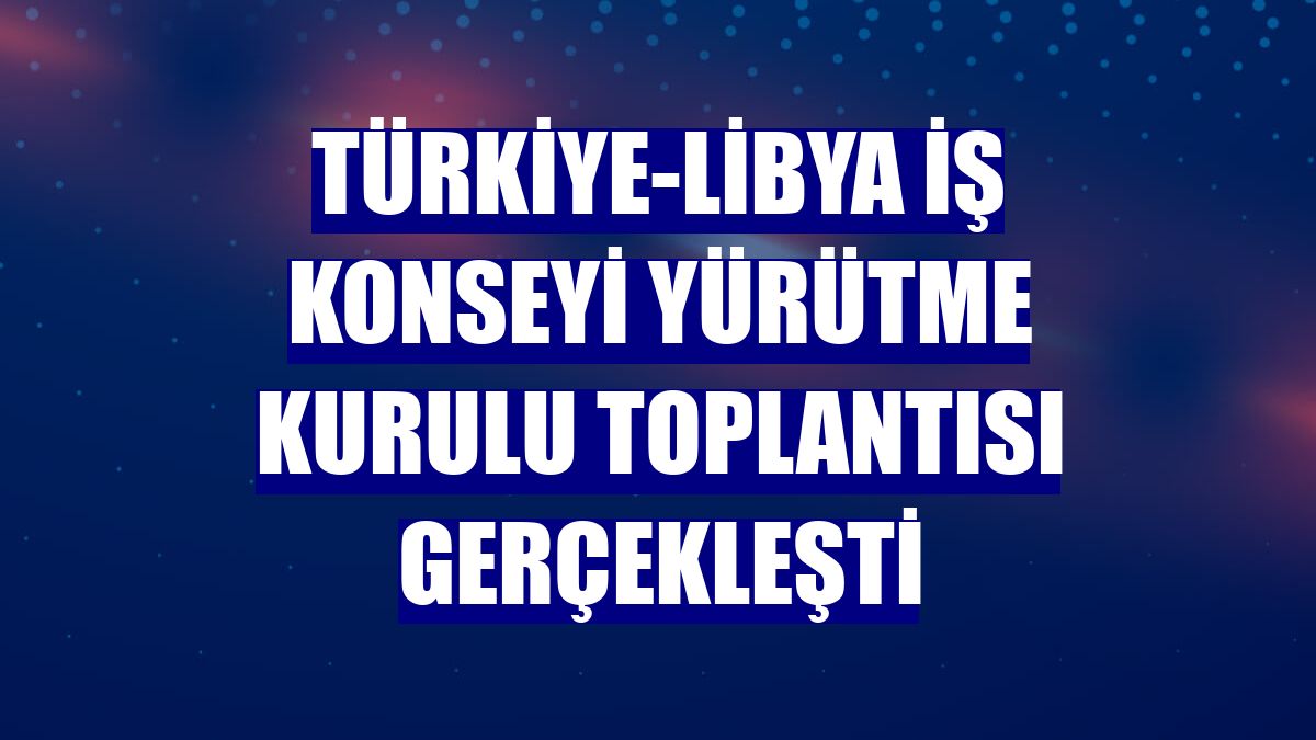 Türkiye-Libya İş Konseyi Yürütme Kurulu Toplantısı gerçekleşti