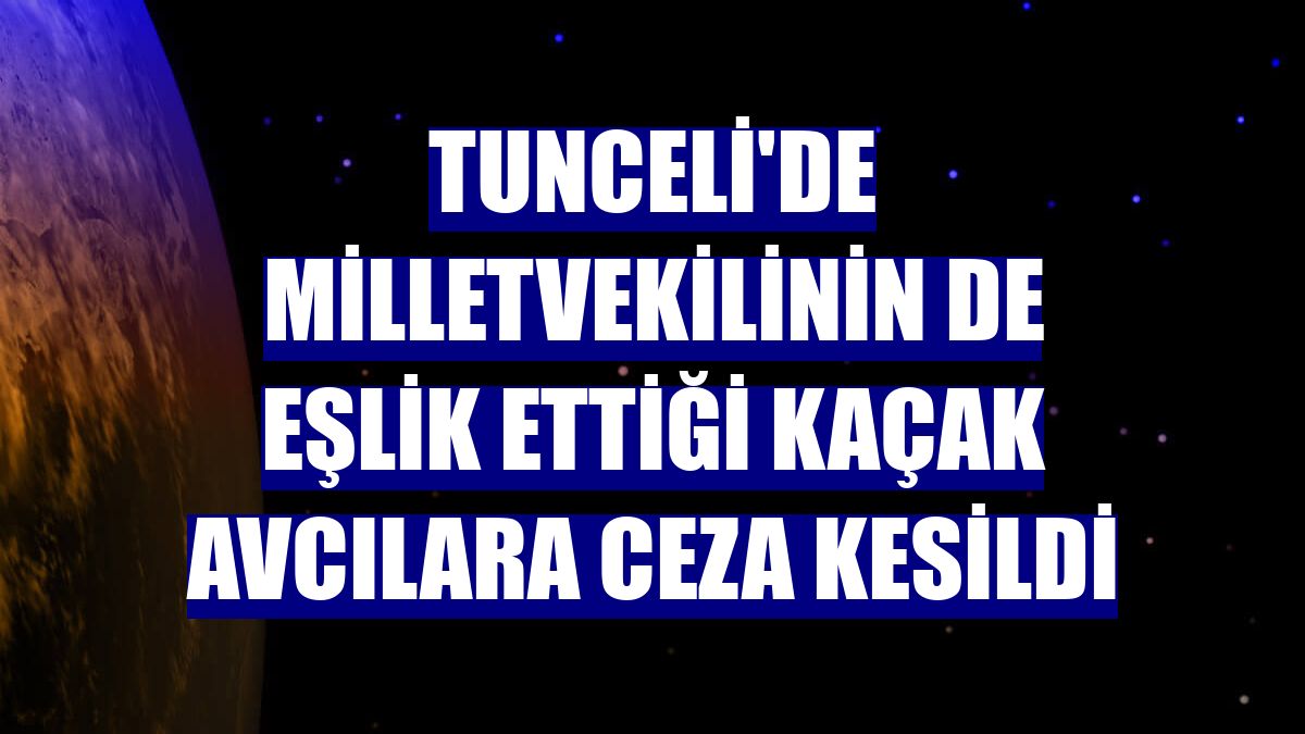 Tunceli'de milletvekilinin de eşlik ettiği kaçak avcılara ceza kesildi