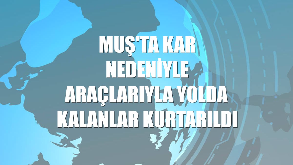 Muş'ta kar nedeniyle araçlarıyla yolda kalanlar kurtarıldı